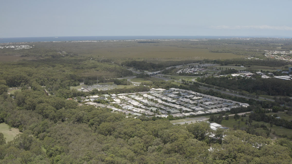 aerial view of IRT the palms retirement village