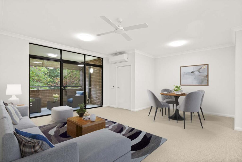 Macarthur Unit 13 living dining