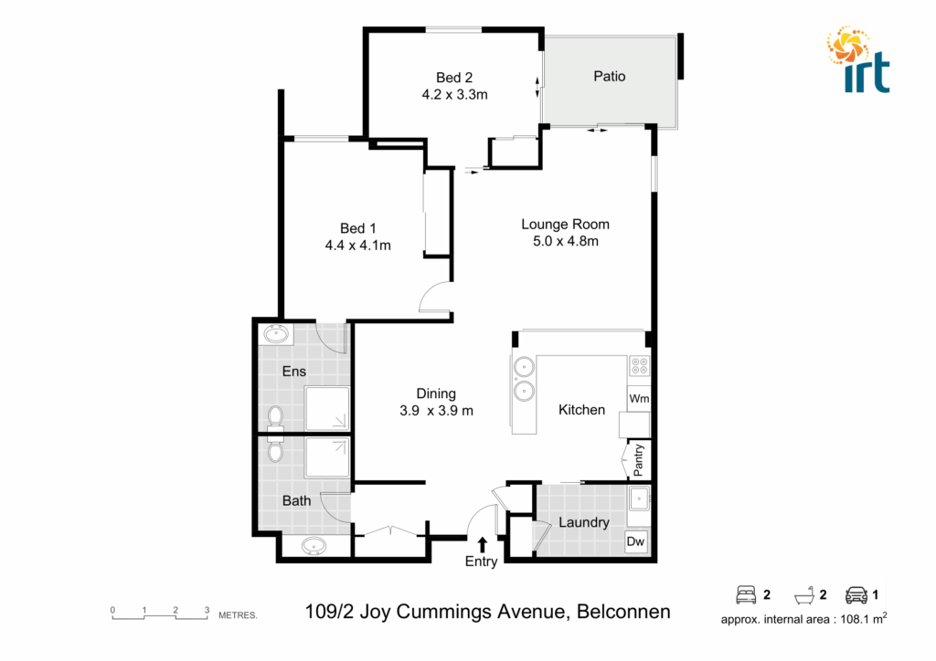 Unit 109 Kangara Waters floorplan-1