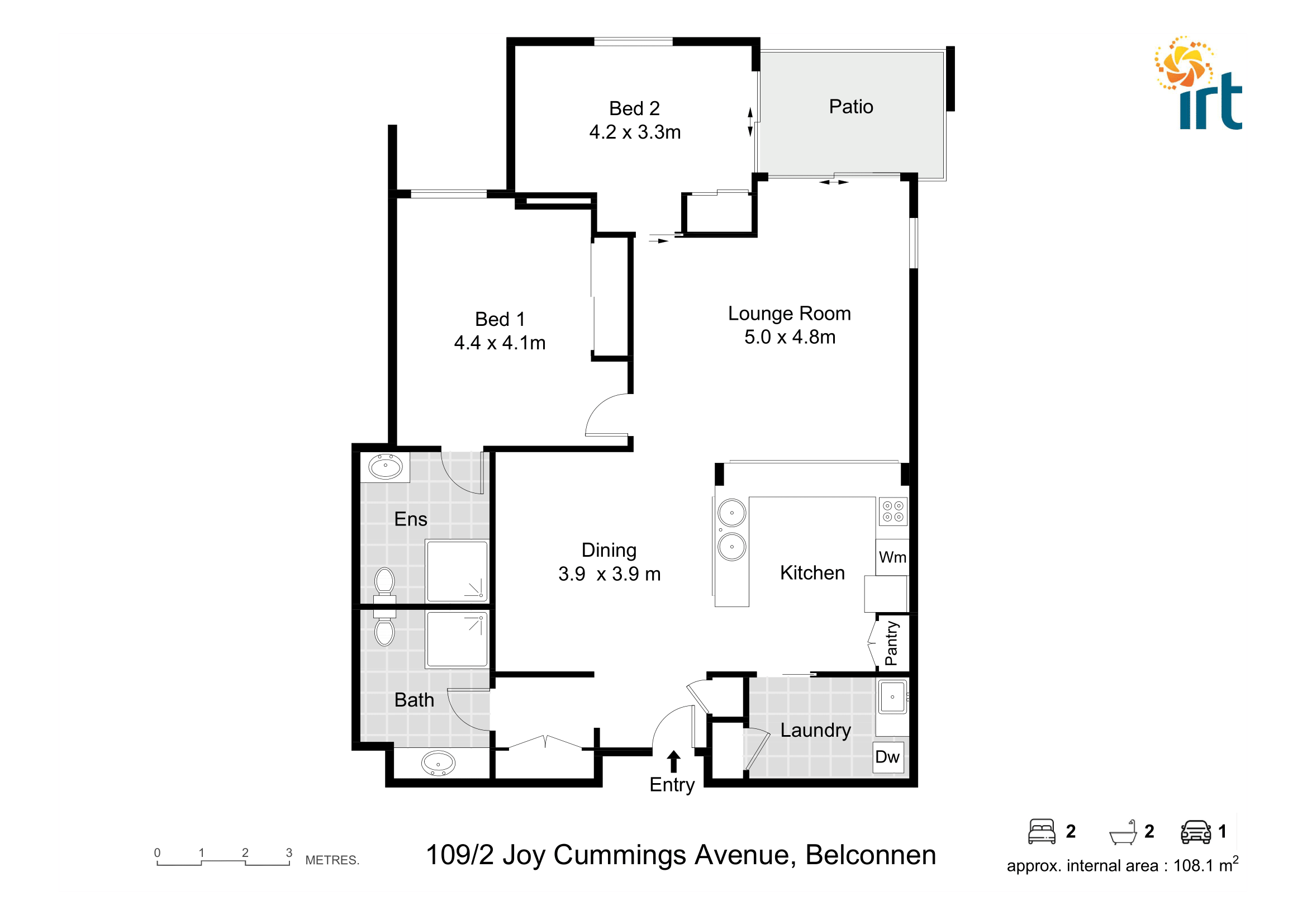 Unit 109 Kangara Waters floorplan-1