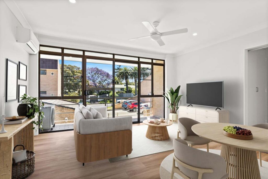 Unit 12a Birch Villa living dining