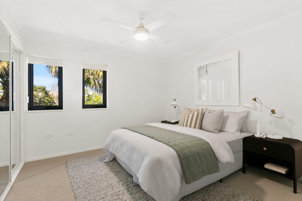 Harbourside Unit 30 bedroom staged