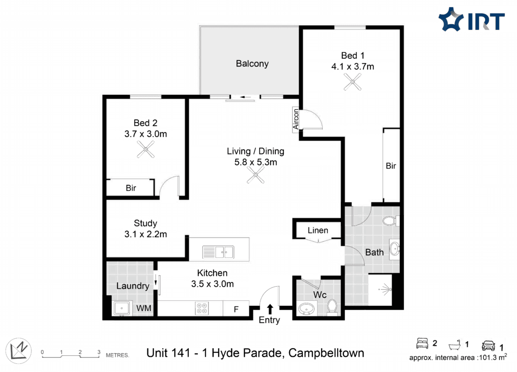 Unit 141 Macarthur floorplan