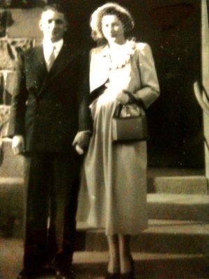 Coral and Mark on their wedding day in August 1951.